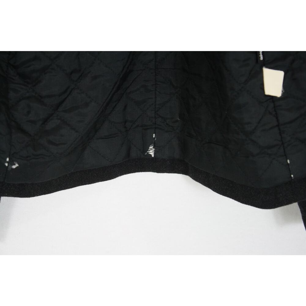 J Crew Wool Shirt Jacket Womens Small Black Quilted Thinsulate Lined Chore Coat - Picture 7 of 7